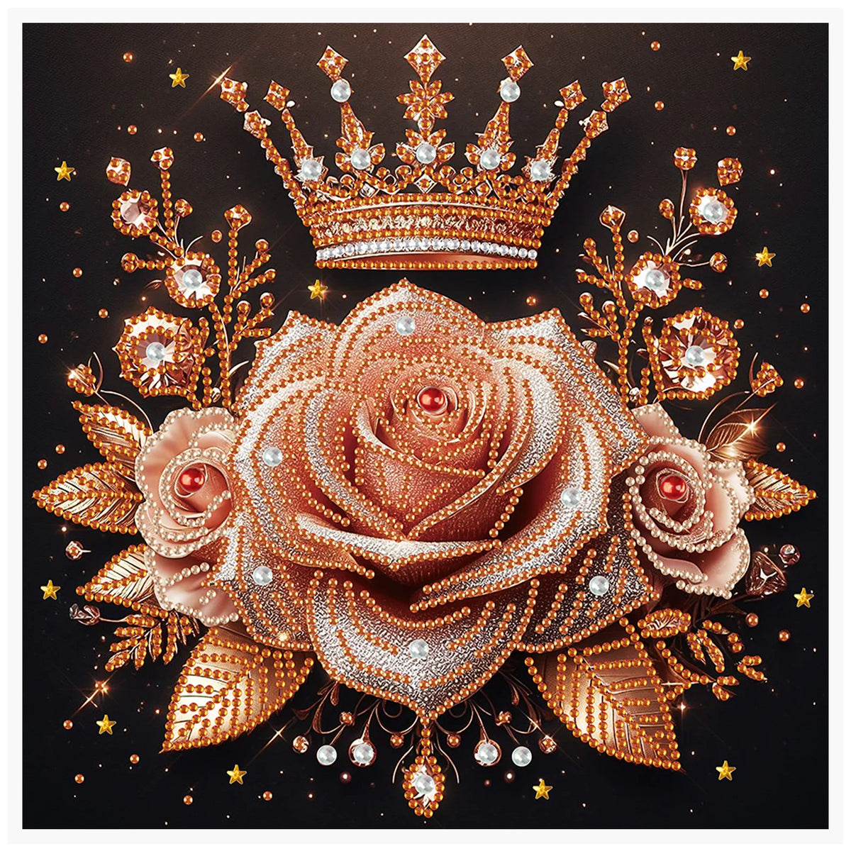 Flower Diamond Art Painting Kit for Beginners, Partial Drill