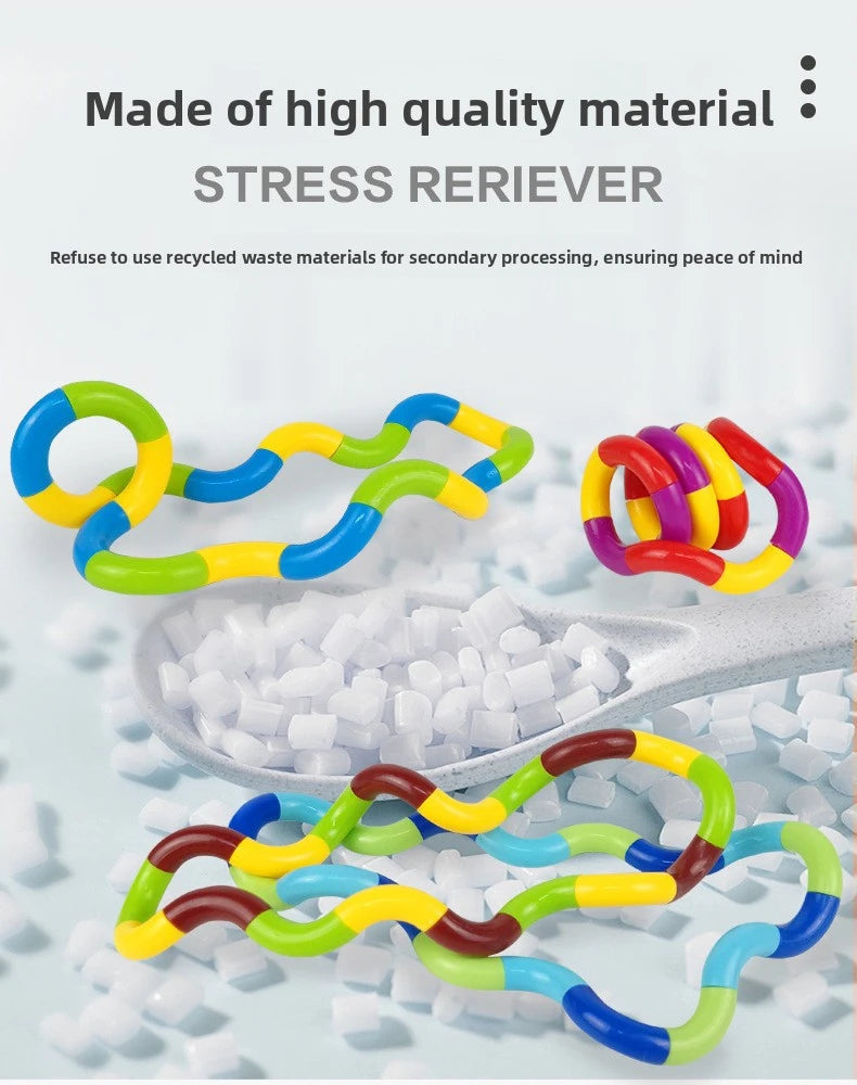 Colorful twist rope fidget toy made of high quality material for stress relief