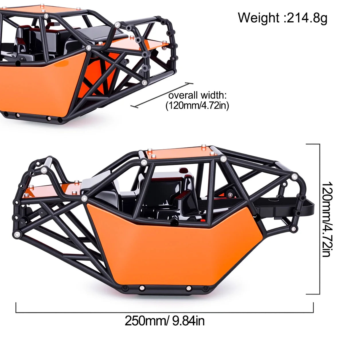 Nylon Roll Cage Body for 1/10 RC Crawler - Axial SCX10 Upgrade