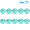 Ten clear blue silicone stress relief balls for squishy toys