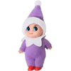 Adorable plush Christmas elf doll ornament with a purple hat and white beard