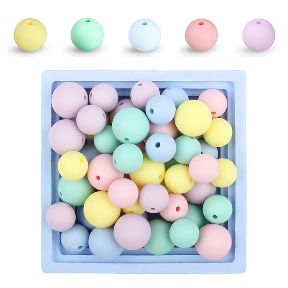 12mm Silicone Beads for DIY Jewelry Making & Crafts (20/50/100 Pack)