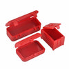 Set of three red plastic mini storage boxes for RC crawler parts