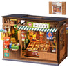 Nostalgic Japanese Corner Shop DIY Book Nook Kit with LED Lighting