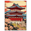 Cherry Blossom Tower Diamond Painting Kit – DIY 5D Wall Art for Adults