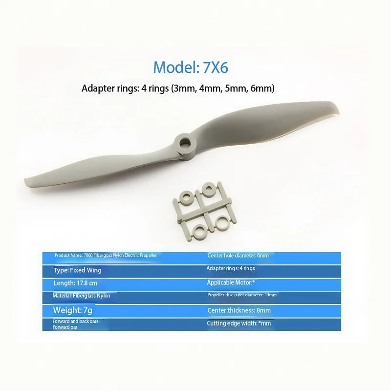 Graue Silikon-Propelleradapterring mit flacher Klinge zum Einsatz mit Elektropropellor.