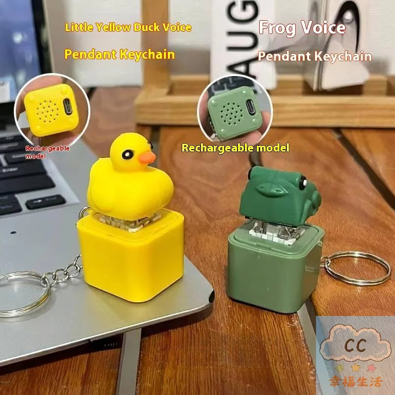 Frog Clicker Keychain with LED Light and Sound