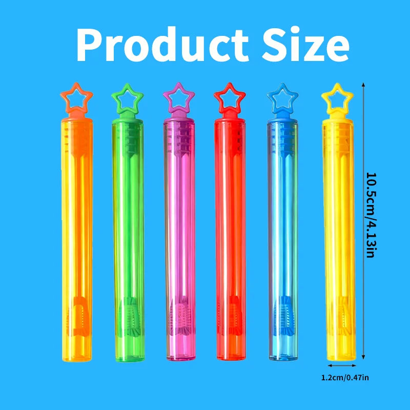 Mini Star-Top Bubble Wands for Party Favors (Set of 12/24)