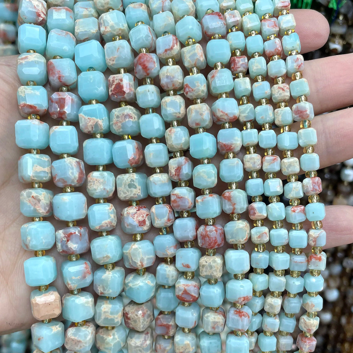 Natural Stone Faceted Beads for Jewelry Making