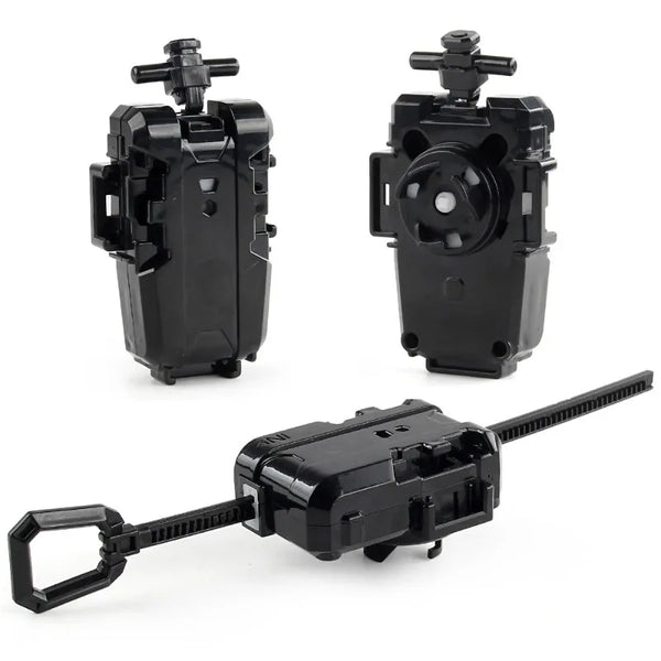 Black BX Series Ripcord Launcher for spinning top toys with a handle and launcher mechanism