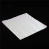 A square, clear self-adhesive vinyl record sleeve is shown against a black background.
