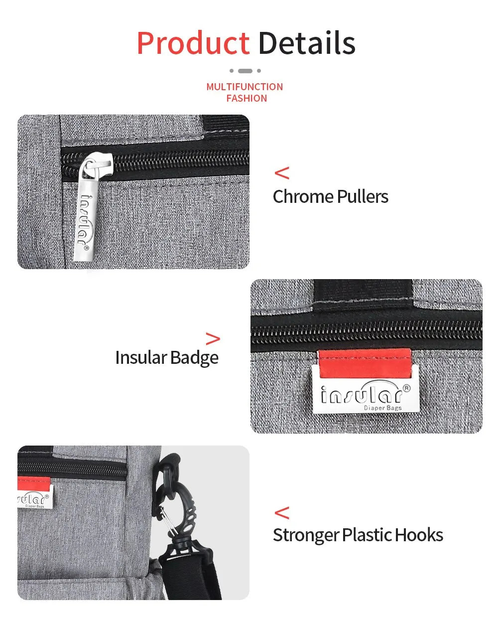 Multifunctional Waterproof Diaper Tote Bag for Parents