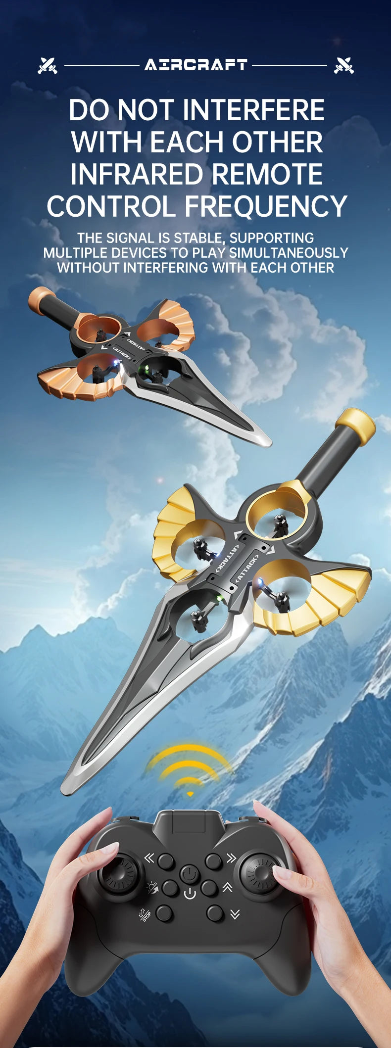 2.4GHz Remote Control Flying Sword – Aerial Stunt Toy