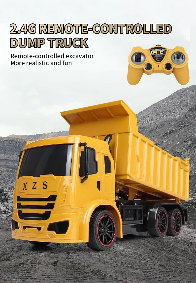 2.4G Remote Control Excavator with Lights and Sound Effects