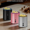 Three electric candle warmers in black, pink, and silver aluminum alloy casings with colorful lighting.