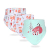 Soft Cotton Baby Bibs (3-Pack) with Cartoon Prints