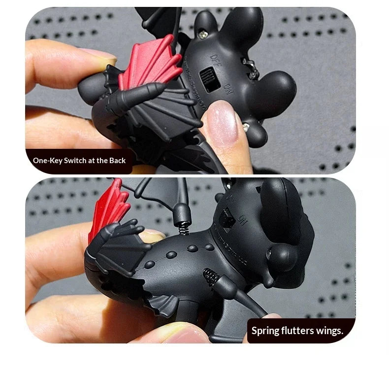 Glowing Toothless Dashboard Ornament with Movable Wings
