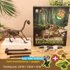 A box of dinosaur excavation kits showing a Brachiosaurus skeleton model and goggles.