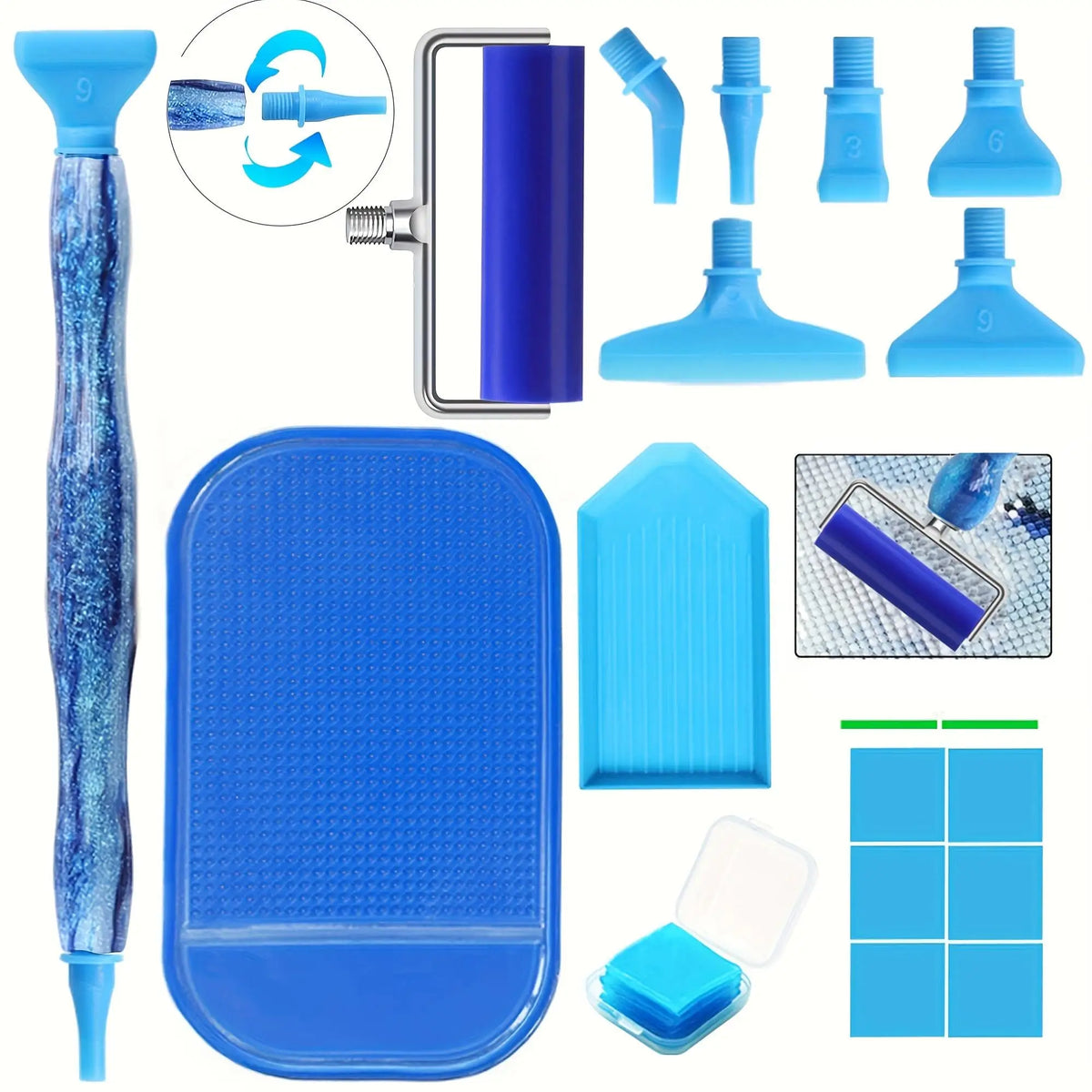 5D Diamond Painting Pen Tool Kit with Roller & Wax Pad
