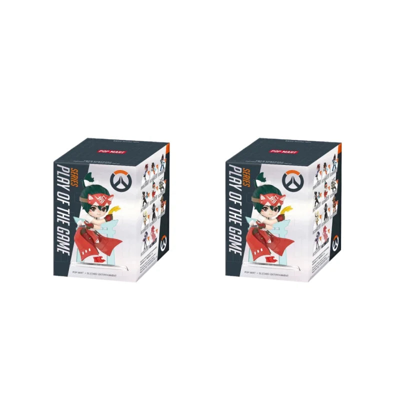 A box of Overwatch Play of the Game collectible PVC figurine featuring a female character.