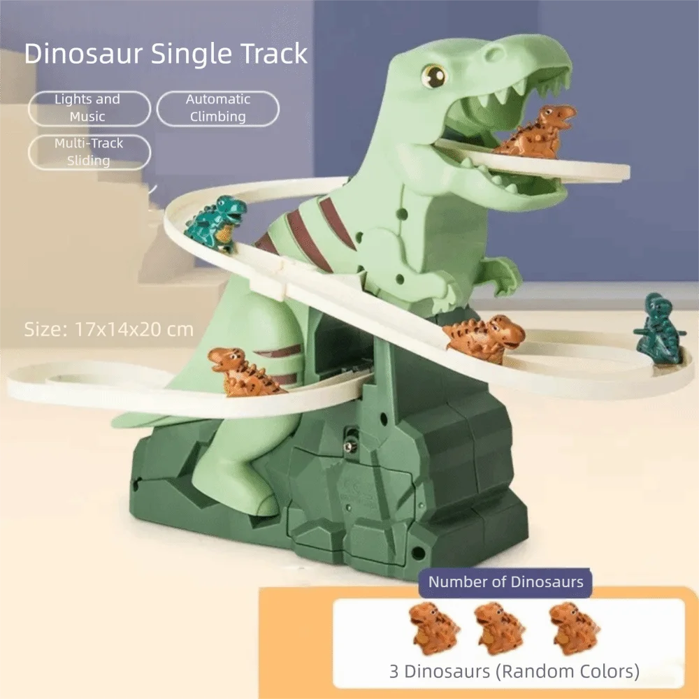 Electric Dinosaur Race Track Toy with Lights and Music