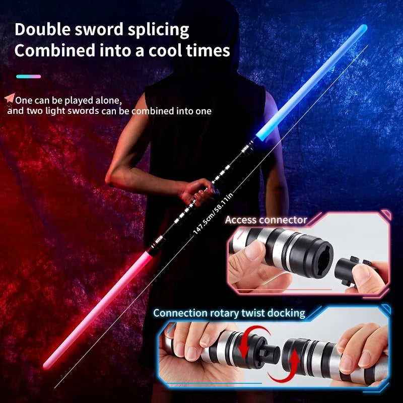 Retractable LED Lightsaber with Sound Effects & 7 Color Modes