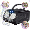 Automatic Bubble Machine with Dual Fans and LED Lights