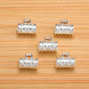 100-Piece Metal Bead Bails for Jewelry Making