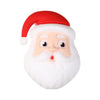 A white silicone bead charm of Santa Claus with a red hat and white beard.