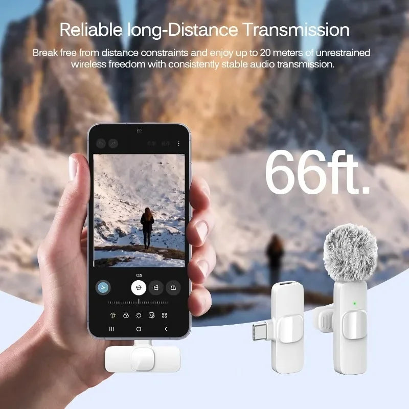 Wireless Lavalier Microphone with Noise Cancellation