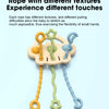 Bear Silicone Teether with Textured Pull String for Babies