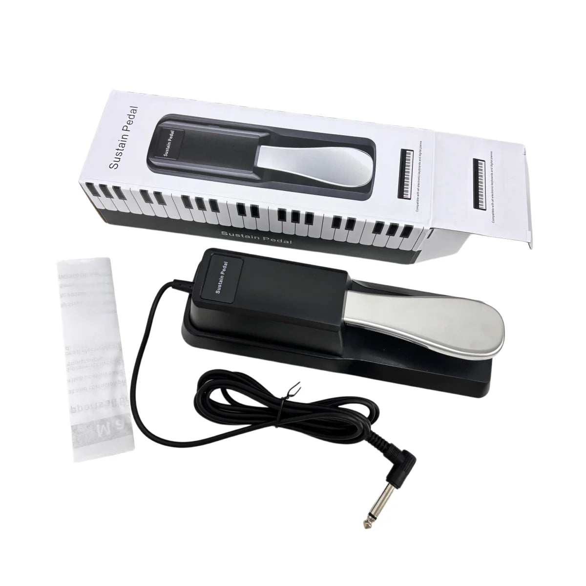 Universal Sustain Pedal with Polarity Switch for Keyboards and Digital Pianos