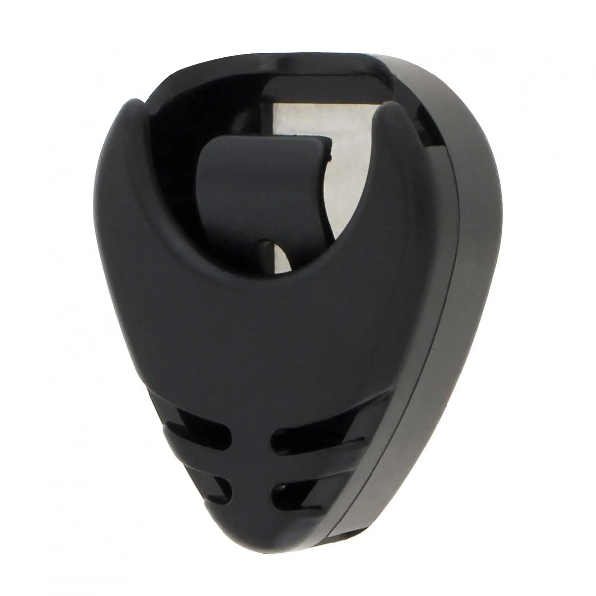 Black adhesive holder for a celluloid guitar pick variety pack