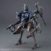 A detailed plastic model kit of the Bandai 30MM Armored Core VI: VP-40S Steel Haze Nightfall Mecha, painted in blue and brown