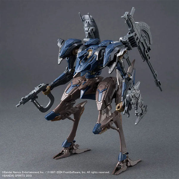 Kit de maquette plastique détaillé du mecha Bandai 30MM Armored Core VI: VP-40S Steel Haze Nightfall, peint en bleu et marron