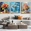 DIY Paint by Numbers Kit | Flowers in Vase | Acrylic Canvas Art with Frame
