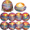 DIY Diamond Art Coaster Set with Holder - Acrylic Mandala Design, 8 Pieces