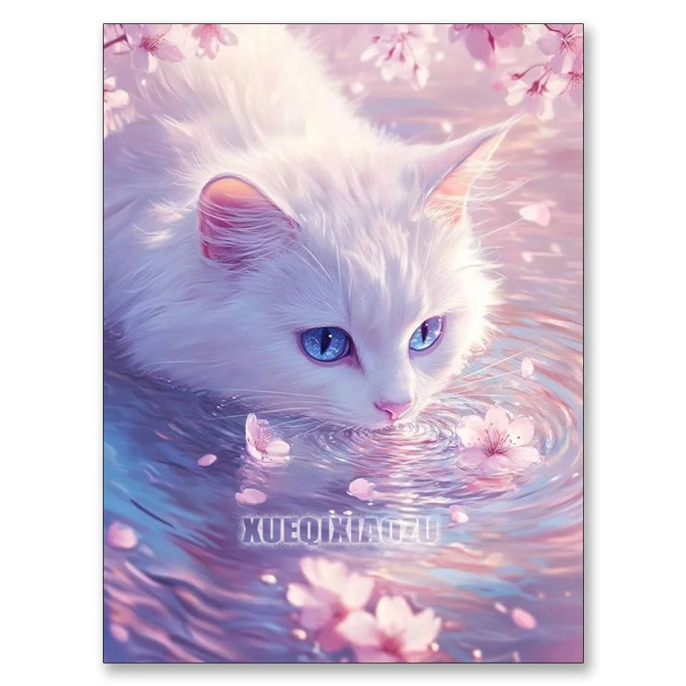 Cat Lover Diamond Painting Kit — DIY Full Drill Craft for Home Wall Decor