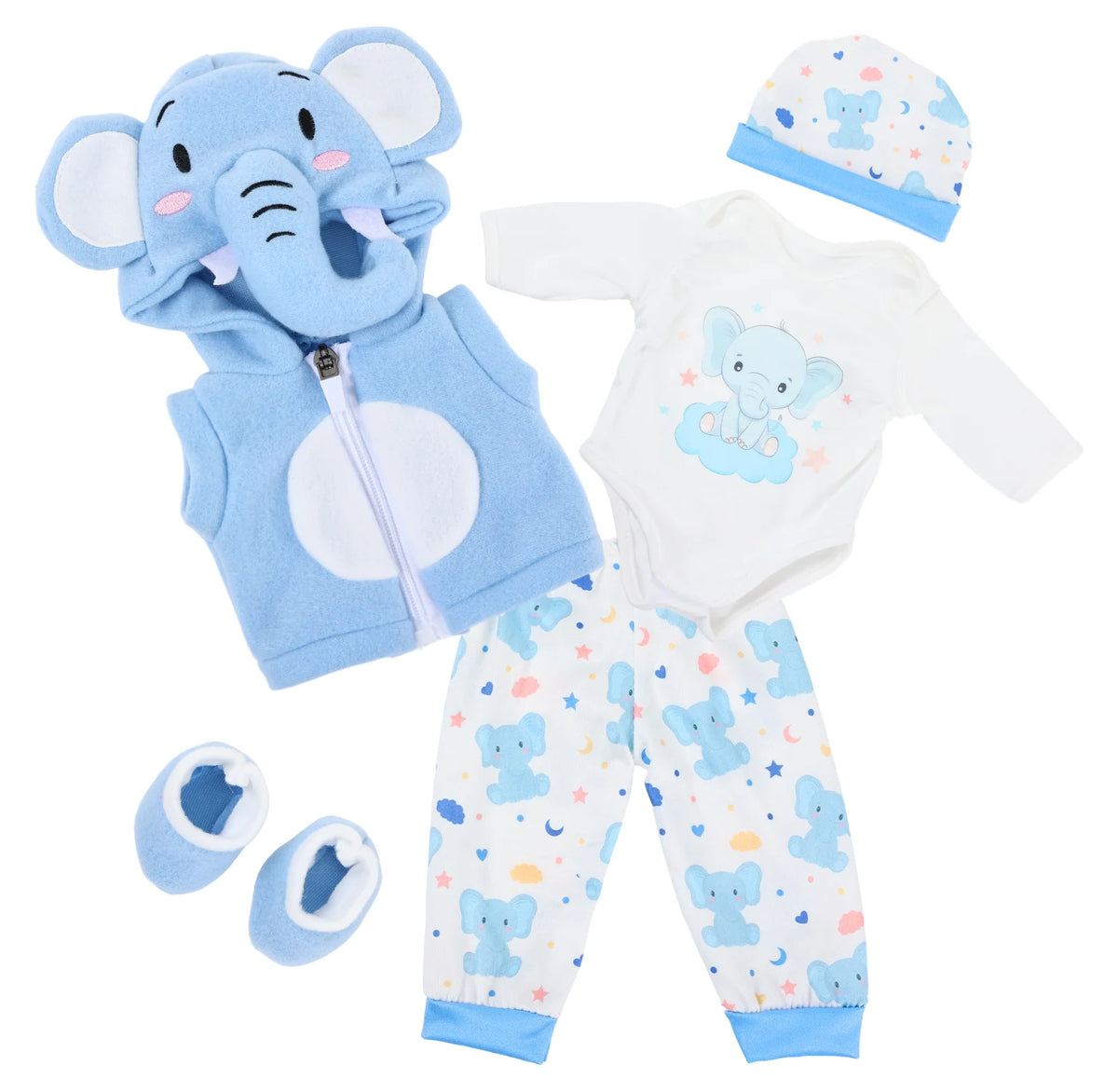 Adorable Animal Print Doll Outfit Set for 16-18 Inch Dolls