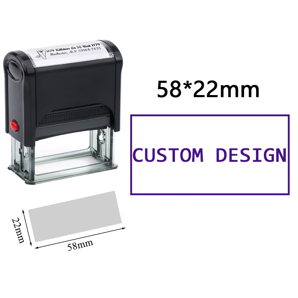 Customizable Self-Inking Rubber Stamp