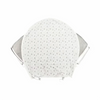 Lightweight UV resistant sunshade for baby strollers in white with small gray dots