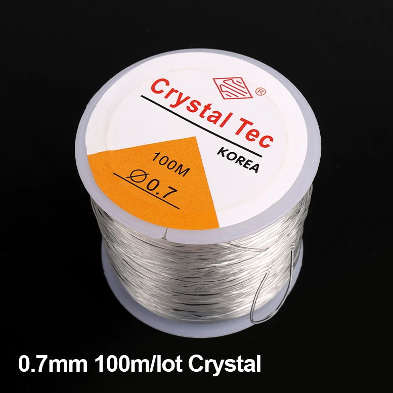 Elastic Crystal Beading Cord - 100m Roll for Jewelry Making