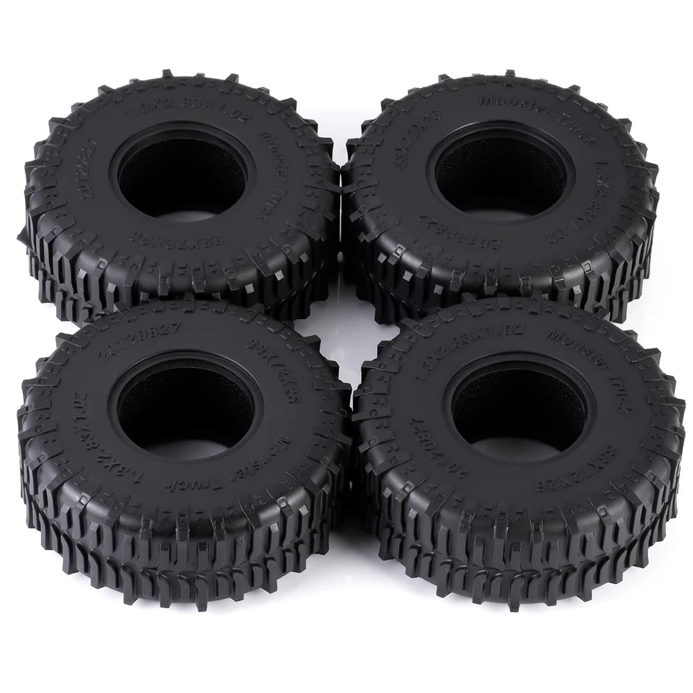 1.3" Mud Terrain Tires for RC Crawler (4-Pack)