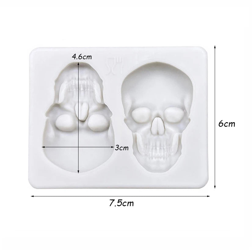 Skull Silicone Cake Mold for Halloween Baking and Sugarcraft