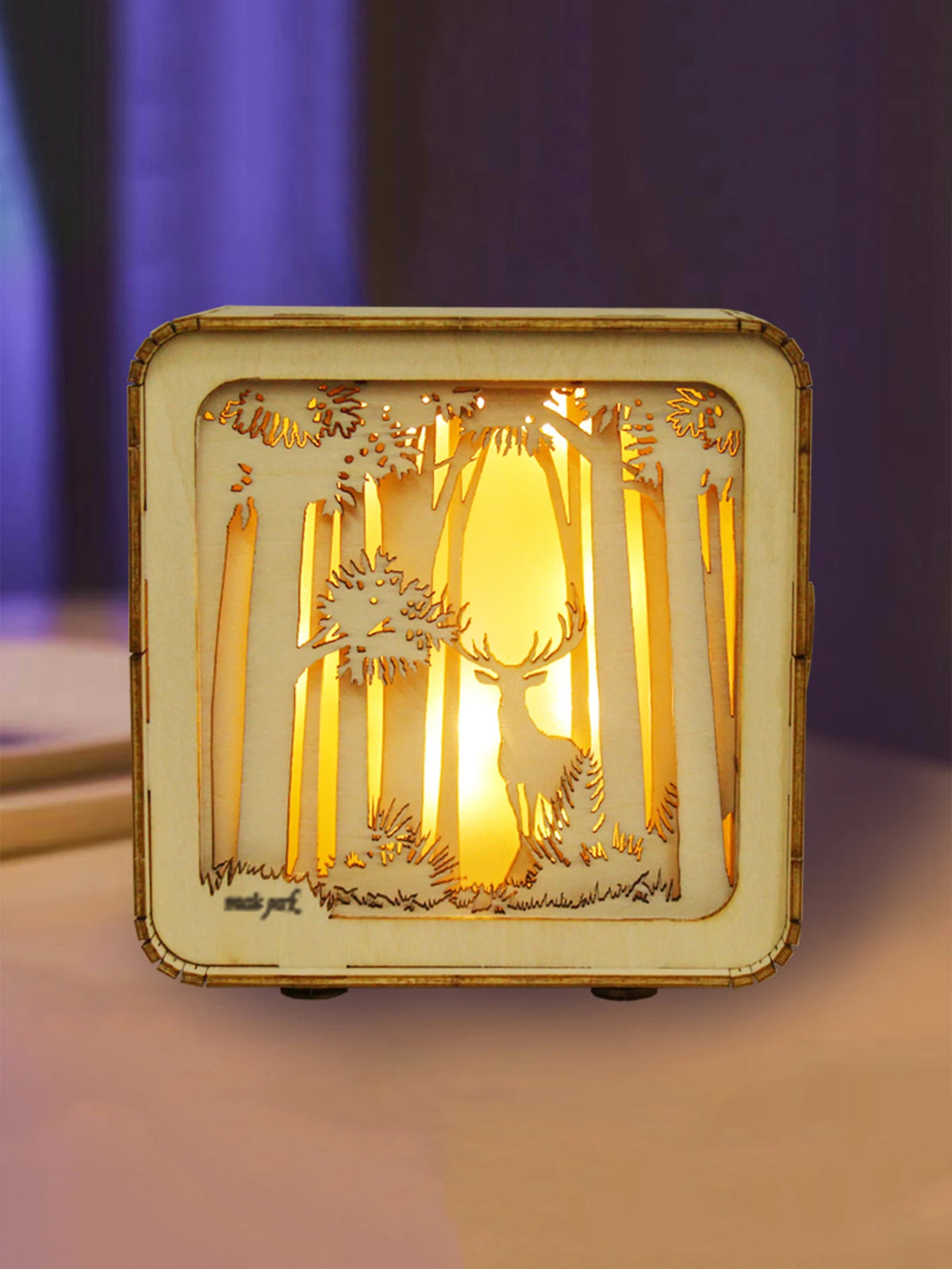 3D Wooden Castle Puzzle Night Light