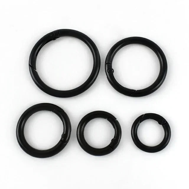 10-Piece Metal Spring Snap Hook O-Ring Set for Bags & DIY Crafts