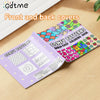 Front and back covers of a comfy coloring book featuring bold easy patterns with heart, flower, and geometric designs