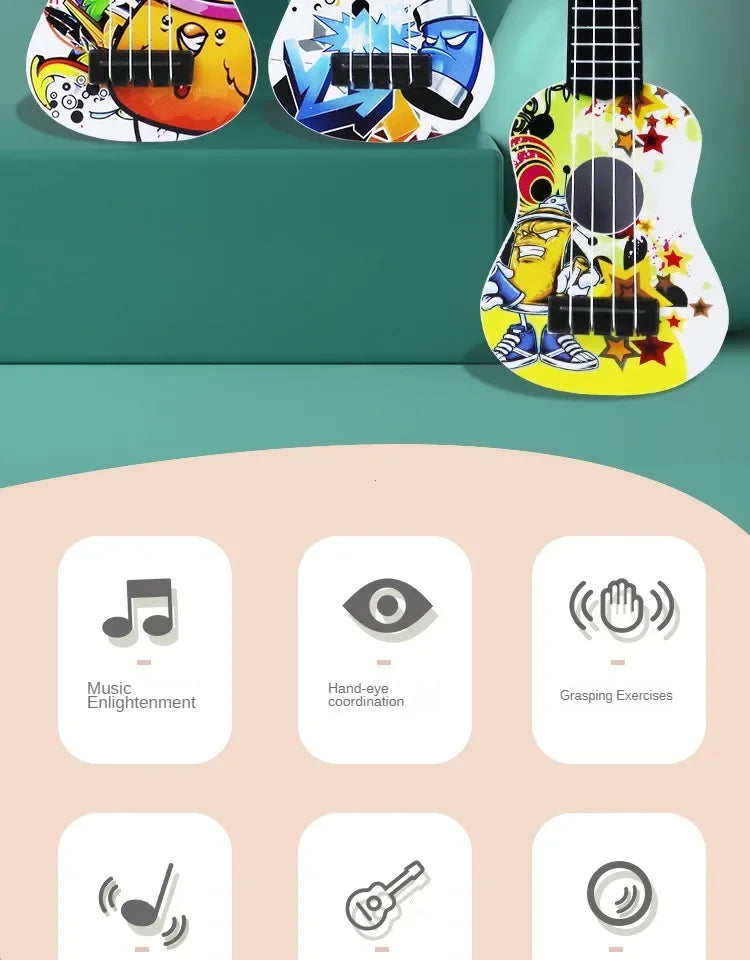Mini Ukulele Toy for Toddler Musical Learning