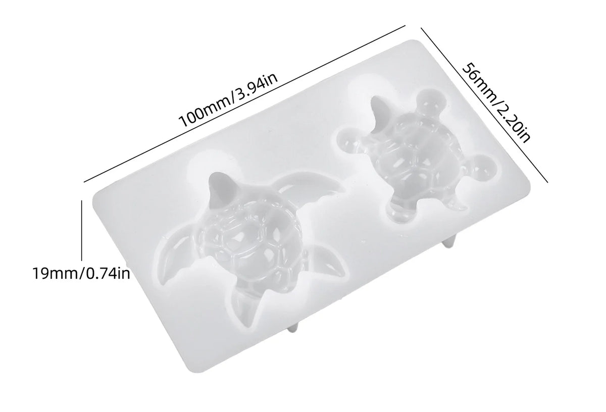 Cute Sea Turtle Silicone Mold for Epoxy Resin Crafts & Keychains