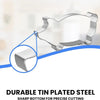 A close-up view of a tin-plated steel pig-shaped cookie cutter for precise cutting.